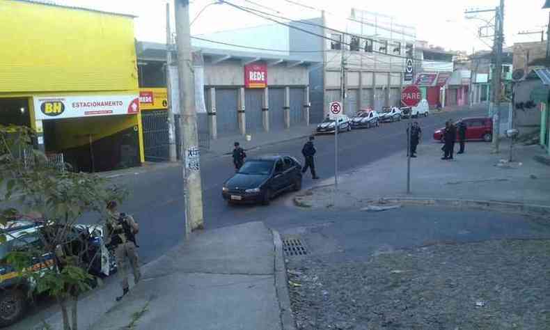 Ocorrncia mobilizou efetivos da Guarda Municipal de Contagem e da Polcia Militar(foto: Reproduo da Internet/Whatsapp)
