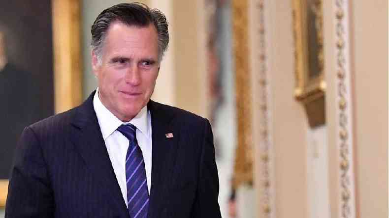 Em 2020, Mitt Romney foi o nico senador republicano a votar a favor da condenao de Trump(foto: Getty Images)
