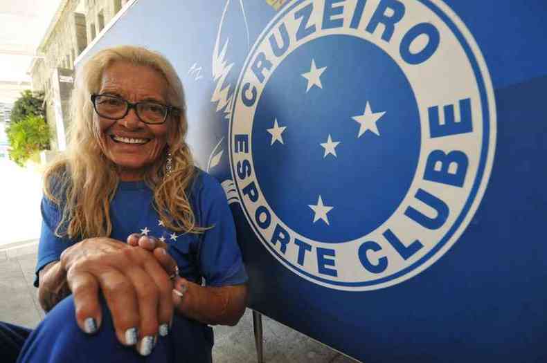 Salom respirava Cruzeiro: uma vida inteira dedicada ao clube que dela recebeu amor mais que sincero(foto: Alexandre Guzanshe/EM/D.A Press - 28/9/17)
