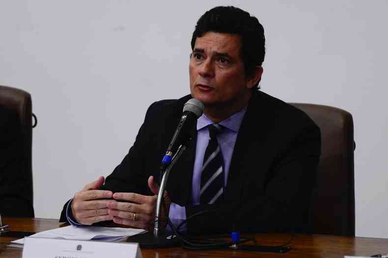 Ex-ministro Sergio Moro pediu demisso e acusou o presidente Jair Bolsonaro de tentar interferir politicamente na Polcia Federal(foto: MARCELO CASAL JR./AGNCIA BRASIL)