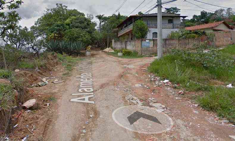 Caso ocorreu na Alameda Bem-te-vi, em Ribeiro das Neves, Regio Metropolitana de BH(foto: Google Street View/Reproduo)