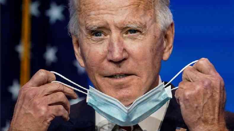 O presidente eleito dos Estados Unidos, Joe Biden, espera uma queda considervel no nmero de infeces por coronavrus no pas(foto: Reuters)