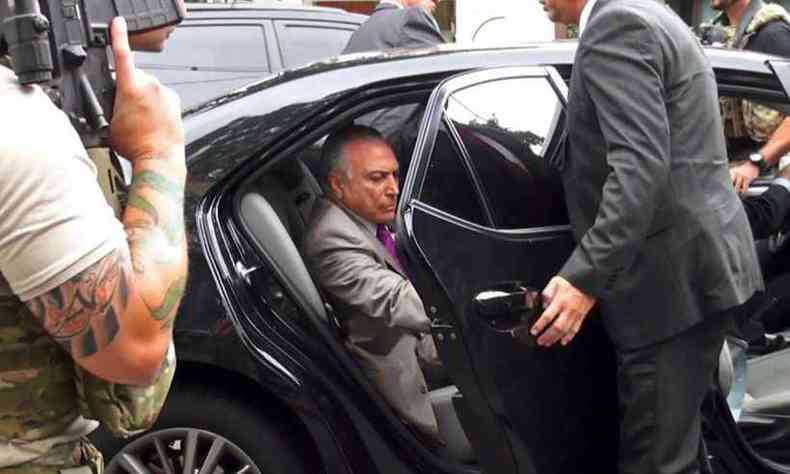 Michel Temer foi preso na manh de quinta-feira, em So Paulo(foto: AFP/BandTV)
