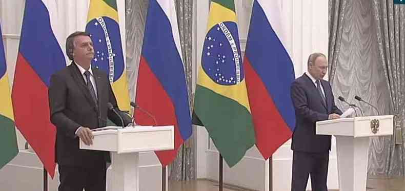 Bolsonaro e Putin aps encontro em Moscou, na Rssia