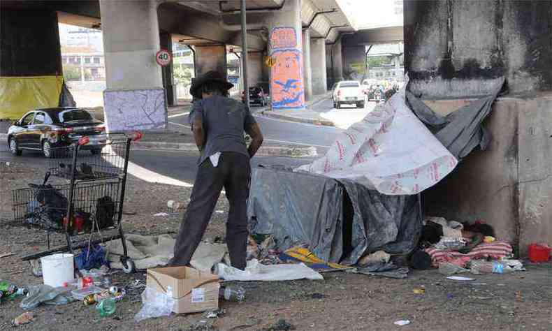 Ao todo, BH tem 4,6 mil pessoas em situao de rua; instituio voluntria fala em 9 mil(foto: Paulo Filgueiras/EM/D.A Press)