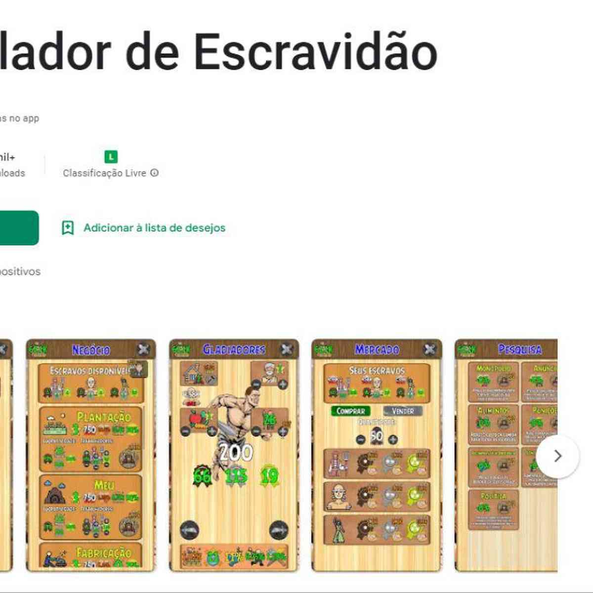 Simulador de escravidão': jogo 'ensinava' a comprar e punir escravos -  DiversEM - Estado de Minas