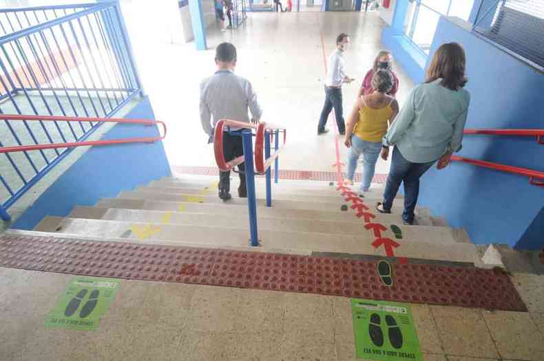 Vistorias sendo realizadas na Escola Municipal Jos Maria Alkimim