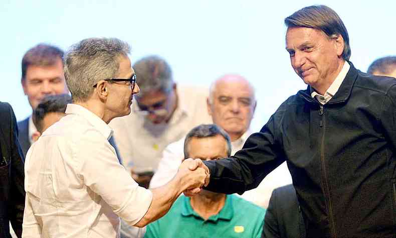 Bolsonaro com Zema, em BH