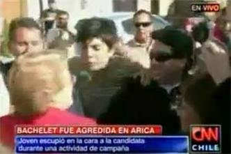 V�deo registrou o momento da agress�o(foto: Reprodu��o /CNN Chile)