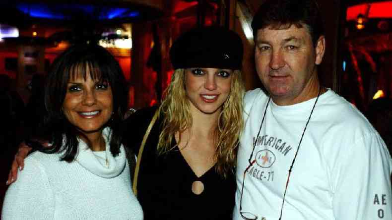 Britney Spears com os pais em Las Vegas em novembro de 2001