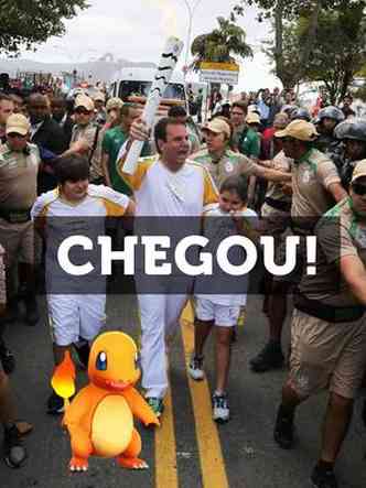 Eduardo Paes fez campanha pela vinda dos pokemons(foto: Divulgao do facebook)