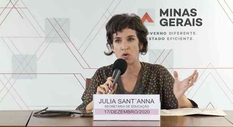 Julia Sant'Anna, secretria de Estado de Educao de Minas Gerais(foto: Reproduo)