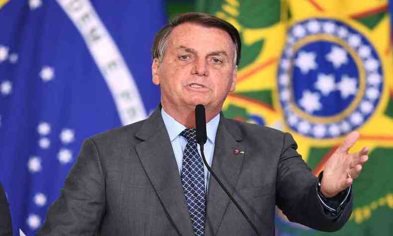 Em maro, pelo presidente Jair Bolsonaro (sem partido) defendeu o uso das Foras Armadas para a manuteno da liberdade na pandemia (foto: AFP / EVARISTO SA)