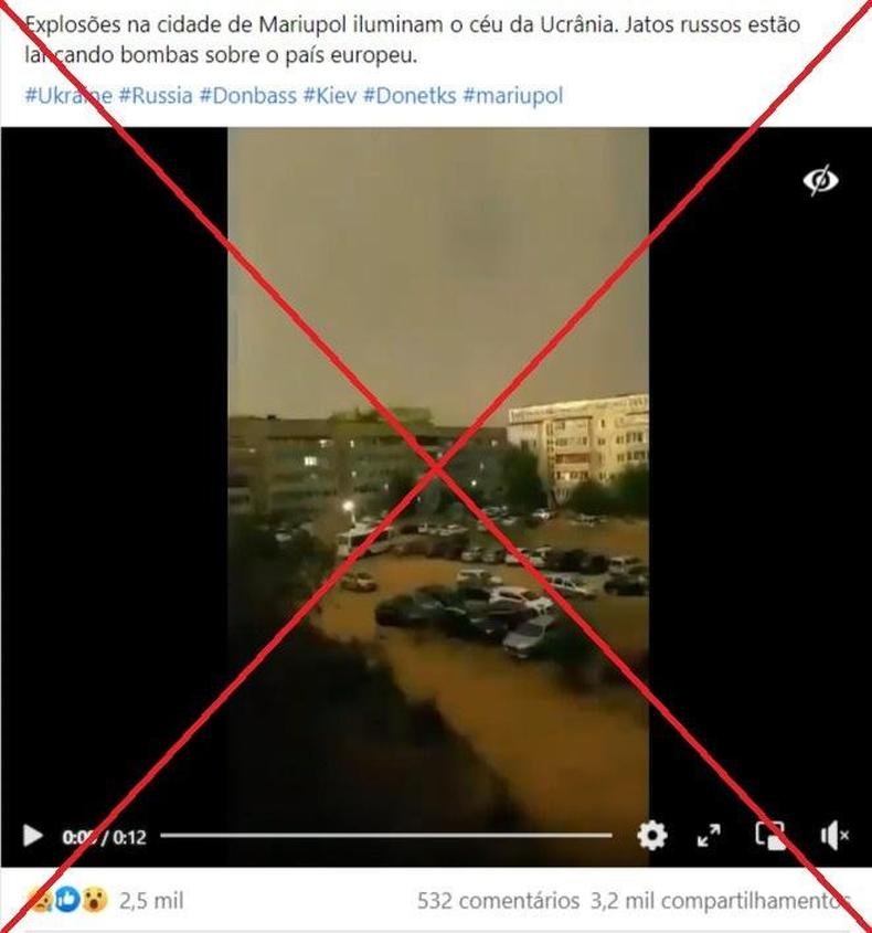 Captura de tela feita em 2 de março de 2022 de uma publicação no Facebook ( . / ) Captura de tela feita em 2 de março de 2022 de uma publicação no Facebook