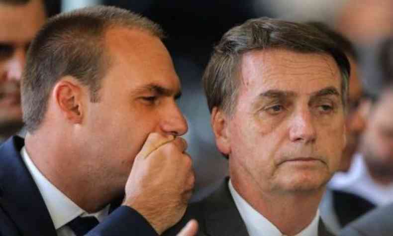 Eduardo Bolsonaro afirmou ter realizado dois teste de coronavrus, um positivo e outro negativo(foto: SRGIO LIMA/AFP)