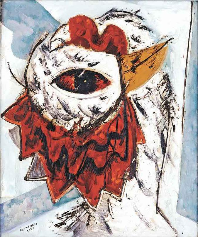 Quadro polêmico//Cabeça de galo, pintura de Candido Portinari que causou furor na conservadora BH dos anos 1940, ganhou o apelido de Olag nas páginas do EM(foto: Candido Portinari/reprodução) Quadro polêmico//Cabeça de galo, pintura de Candido Portinari que causou furor na conservadora BH dos anos 1940, ganhou o apelido de Olag nas páginas do EM(foto: Candido Portinari/reprodução)