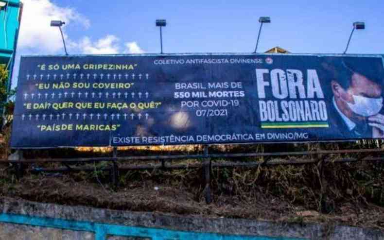 Outdoor destaca falas de Bolsonaro sobre a pandemia