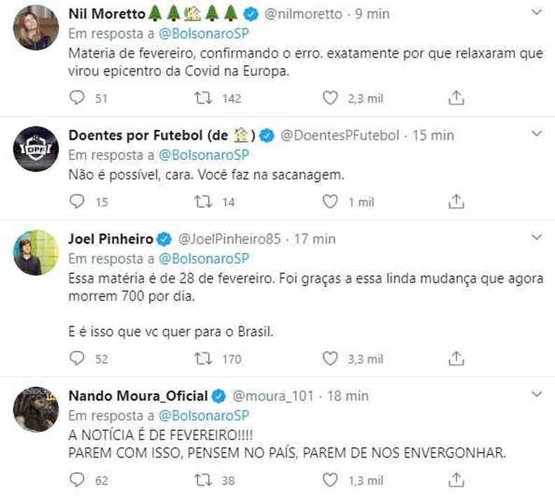 Vrios internautas confrontaram Eduardo Bolsonaro pelo Twitter(foto: Reproduo)