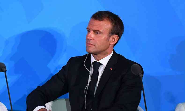 Emmanuel Macron rebateu o discurso de Jair Bolsonaro(foto: TIMOTHY A. CLARY/AFP)