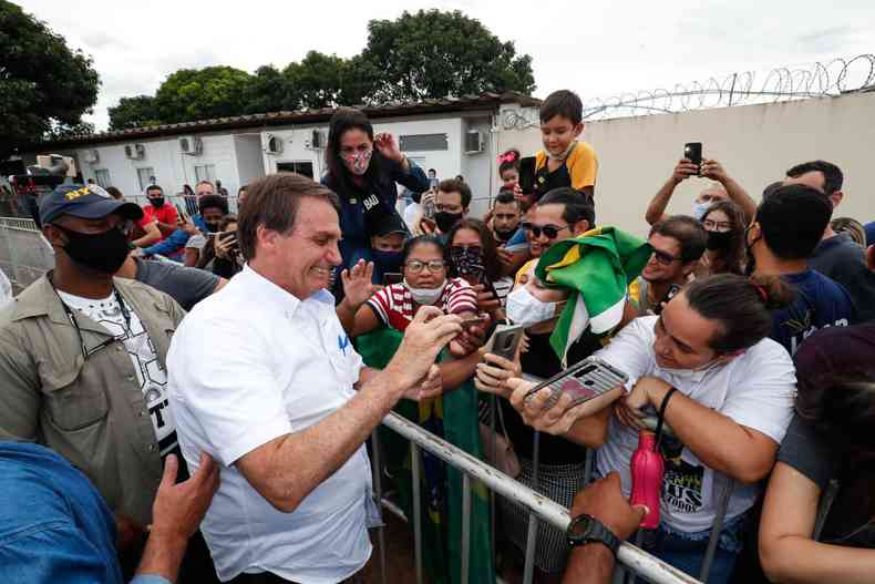 O presidente da Repblica, Jair Bolsonaro, voltou a dizer, que venceu as eleies presidenciais de 2018 em primeiro turno(foto: PR/Reproduo)