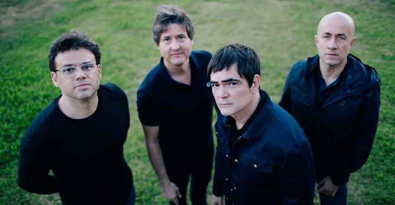 Henrique Portugal, Lelo Zenetti, Samuel Rosa e Haroldo Ferretti, que farão turnê de despedida em 2020, buscam ''realização sem ser como SkanK''(foto: Diego Ruahn/Divulgação) Henrique Portugal, Lelo Zenetti, Samuel Rosa e Haroldo Ferretti, que farão turnê de despedida em 2020, buscam ''realização sem ser como SkanK''(foto: Diego Ruahn/Divulgação)