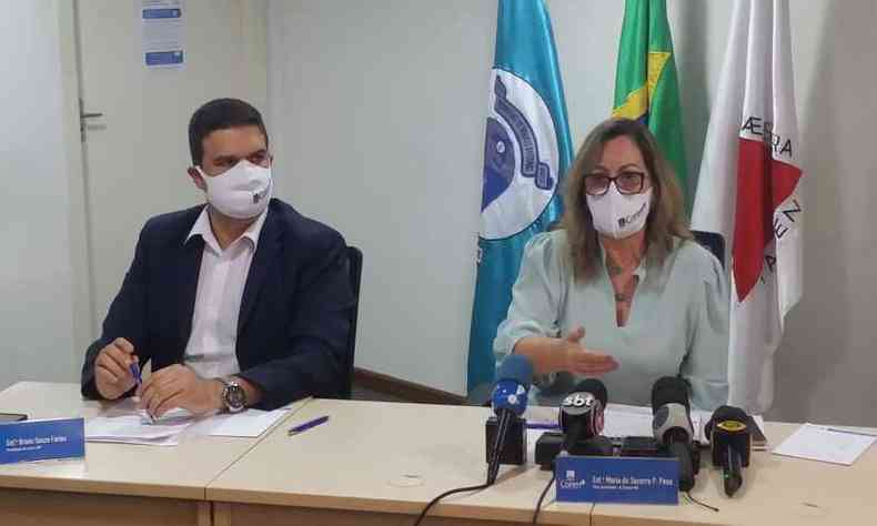 Presidente e vice do Coren-MG, pedem ajuda para valorizao dos profissionais de enfermagem que atuam desde o incio da pandemia(foto: Juarez Rodrigues/E.M./ D.A Press)