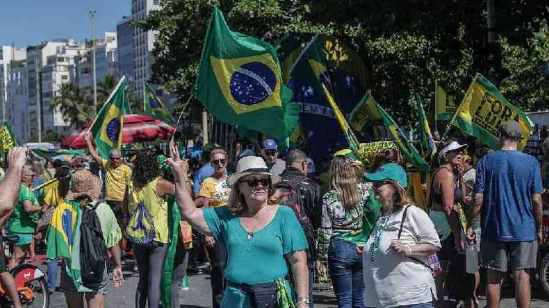Manifestao pr-Bolsonaro no Rio em 28 de abril de 2022 