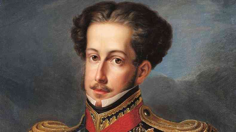 Dom Pedro 1 em retrato do pintor Simplcio Rodrigues de S, o ltimo dele em vida
