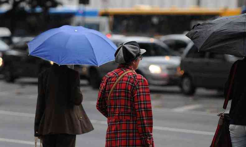 BH registra frio e chuva leve no fim da tarde(foto: Tulio Santos/EM/D.A Press)