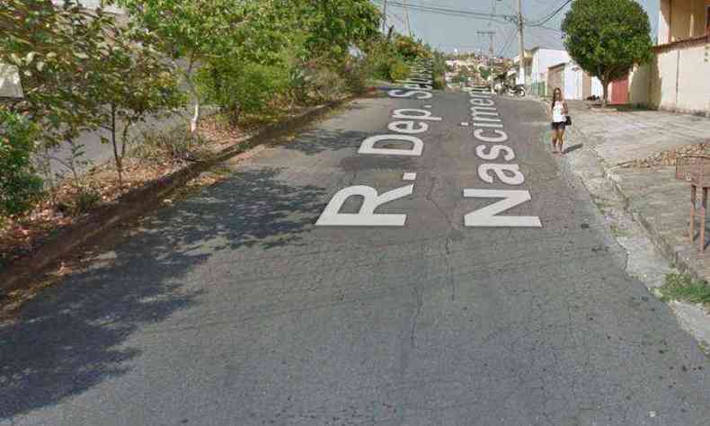 Rua Deputado Sebastião Nascimento, local exato da prisão do suspeito de roubo(foto: Reprodução/Google Street View)
