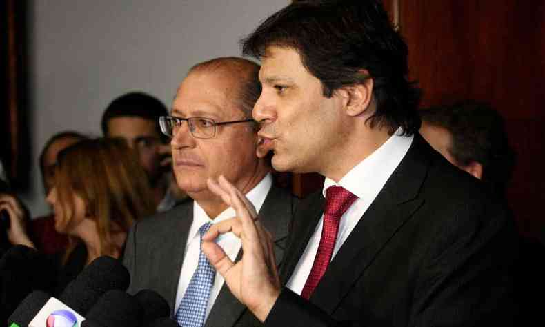 Alckmin (governador de SP) e Haddad (prefeito da capital paulista) em 2013