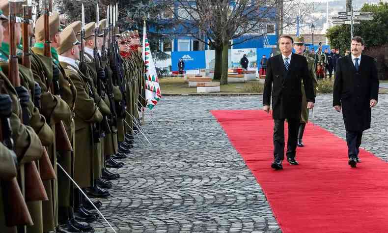 Presidente Jair Bolsonaro (PL) acompanhado do Presidente da Hungria, János Áder