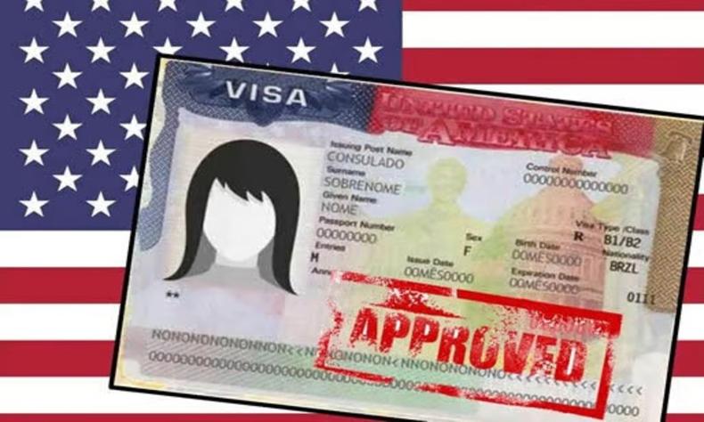 Desenho de passaporte com visto estados unidos 