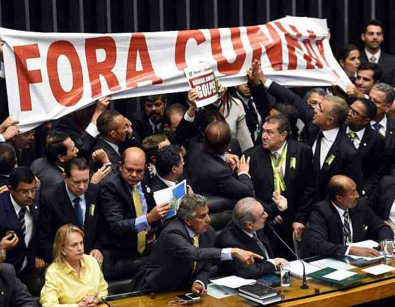 Cunha teve uma legio de seguidores na Cmara, mas tambm muitos crticos(foto: AFP)