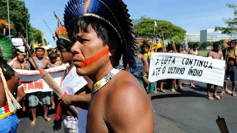 Protesto indgena em Braslia