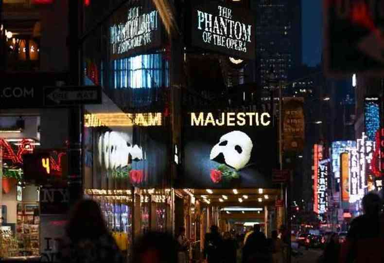 A pandemia suspendeu a programao da Broadway em maro(foto: Angela Weiss/AFP)