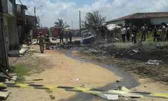 Acidente aconteceu no Bairro Santa Lcia, prximo ao aeroclube da cidade(foto: Divulgao)