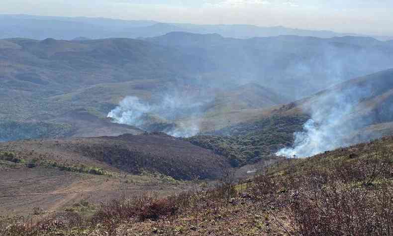Incndio Serra da Gandarela, na Grande BH