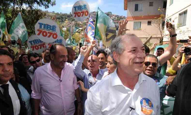Ciro Gomes fez campanha em Belo Horizonte ao lado do prefeito Alexandre Kalil (foto: Leandro Couri/EM/D.A Press)