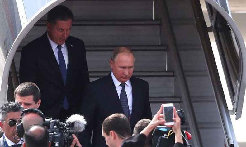 Vladimir Putin desembarca em Buenos Aires para o G20 Reuters(foto: Martin Acosta / Direitos reservados) Vladimir Putin desembarca em Buenos Aires para o G20 Reuters(foto: Martin Acosta / Direitos reservados)