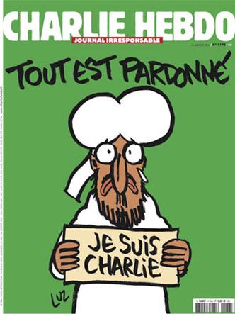 Prxima capa do peridico francs Charlie Hebdo ter a caricatura do profeta Maom(foto: Libration/Reproduo)