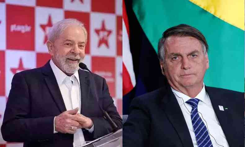 A esquerda Lula e a direita Bolsonaro