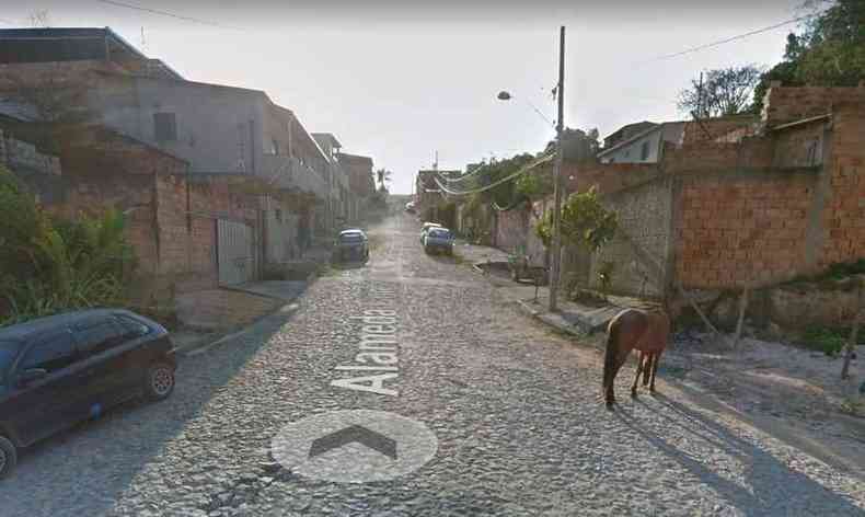 Acidente ocorreu na Alameda Maritacas, em Ribeiro das Neves(foto: Reproduo da internet/Google Maps)