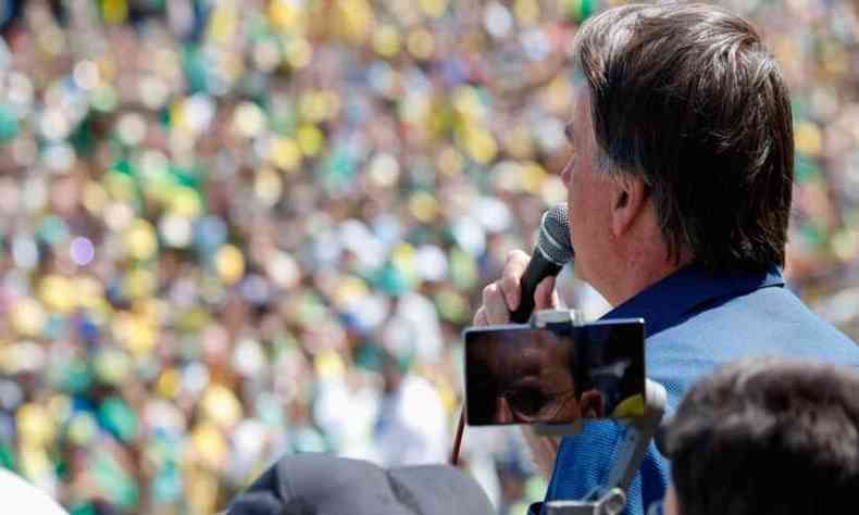 Bolsonaro discursou para milhares de apoiadores na Esplanada dos Ministrios