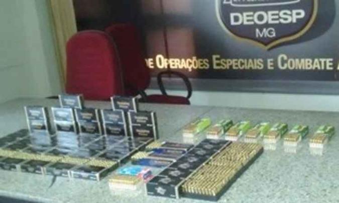 Cerca de trs mil munies de uso restrito foram apreendidas na operao(foto: Polcia Civil/Divulgao)
