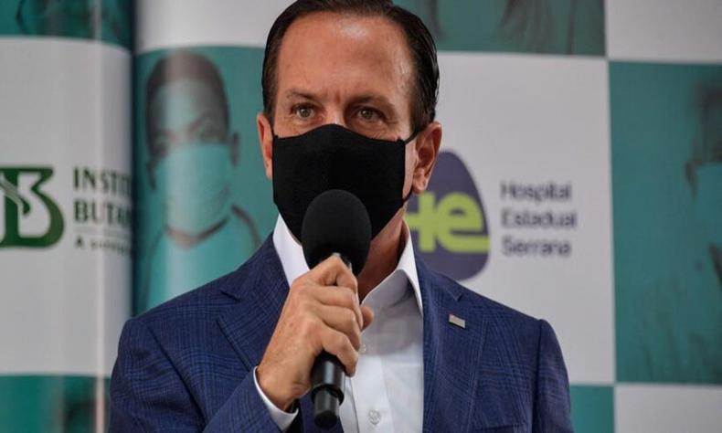 João Doria pode usar como destaque em sua campanha a vacina que o Butantan está produzindo(foto: NELSON ALMEIDA/AFP) João Doria pode usar como destaque em sua campanha a vacina que o Butantan está produzindo(foto: NELSON ALMEIDA/AFP)