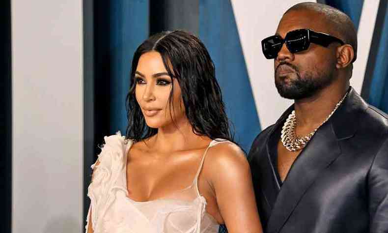 Kim Kardashian abordou o distrbio bipolar do marido, Kanye West, e pediu empatia(foto: Jean-Baptiste Lacroix/AFP )