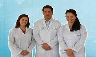 Tássia Nazareth, Marcelo Pimenta e Marilia Felicissimo, mastologistas do corpo clínico do Biocor Instituto (foto: Biocor Instituto/Divulgação)