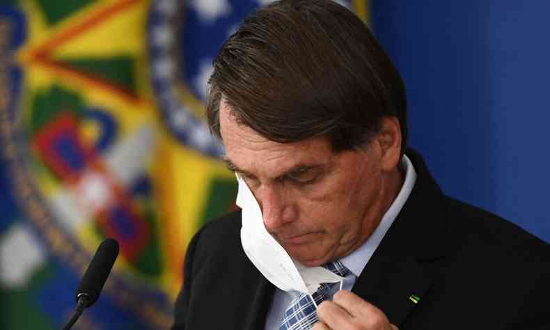 Presidente Jair Bolsonaro cancelou ida ao Congresso para entregar pessoalmente medidas provisrias(foto: Evaristo S/AFP)