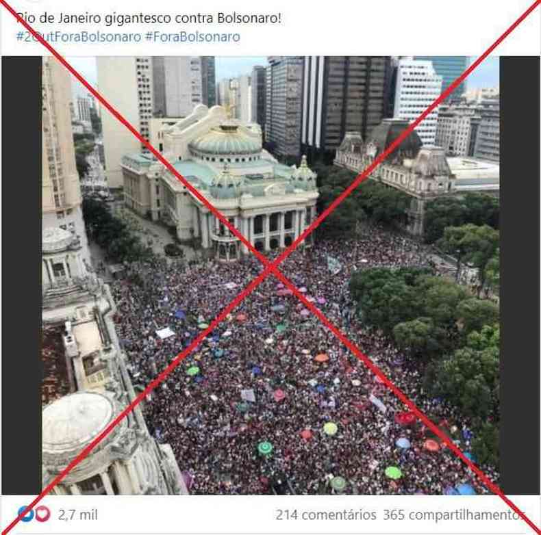 Foto de manifestao no Rio de Janeiro